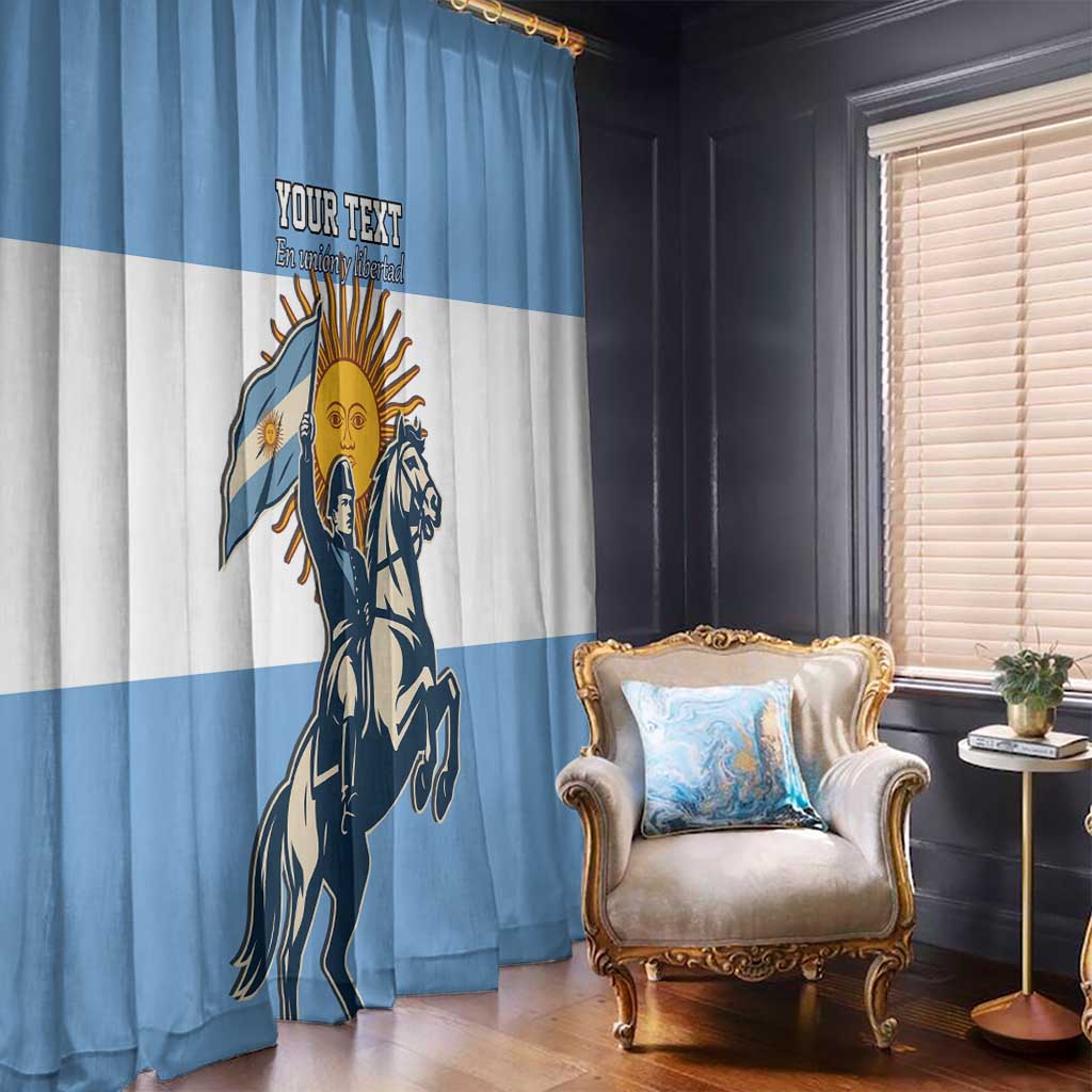 Personalized Argentina Flag Day 20th June Window Curtain Manuel Belgrano