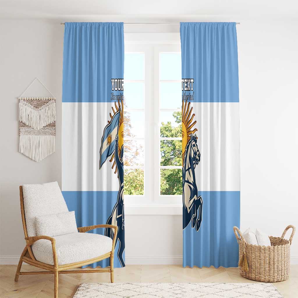 Personalized Argentina Flag Day 20th June Window Curtain Manuel Belgrano