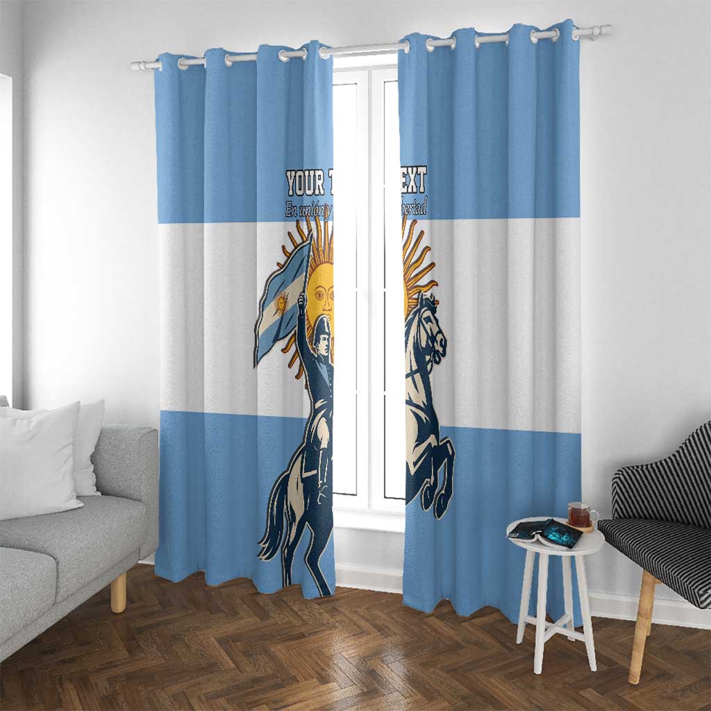 Personalized Argentina Flag Day 20th June Window Curtain Manuel Belgrano
