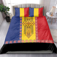 Romania National Flag Day 26th June Bedding Set Red Traditional Embroidery Patterns