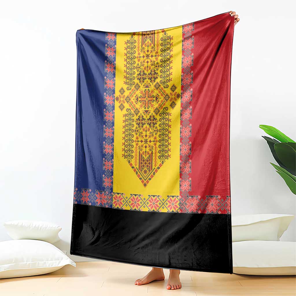 Romania National Flag Day 26th June Blanket Red Traditional Embroidery Patterns