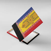 Romania National Flag Day 26th June Canvas Wall Art Red Traditional Embroidery Patterns