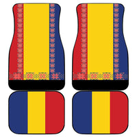 Romania National Flag Day 26th June Car Mats Red Traditional Embroidery Patterns