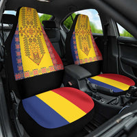 Romania National Flag Day 26th June Car Seat Cover Red Traditional Embroidery Patterns
