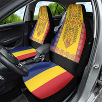 Romania National Flag Day 26th June Car Seat Cover Red Traditional Embroidery Patterns