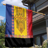 Romania National Flag Day 26th June Garden Flag Red Traditional Embroidery Patterns