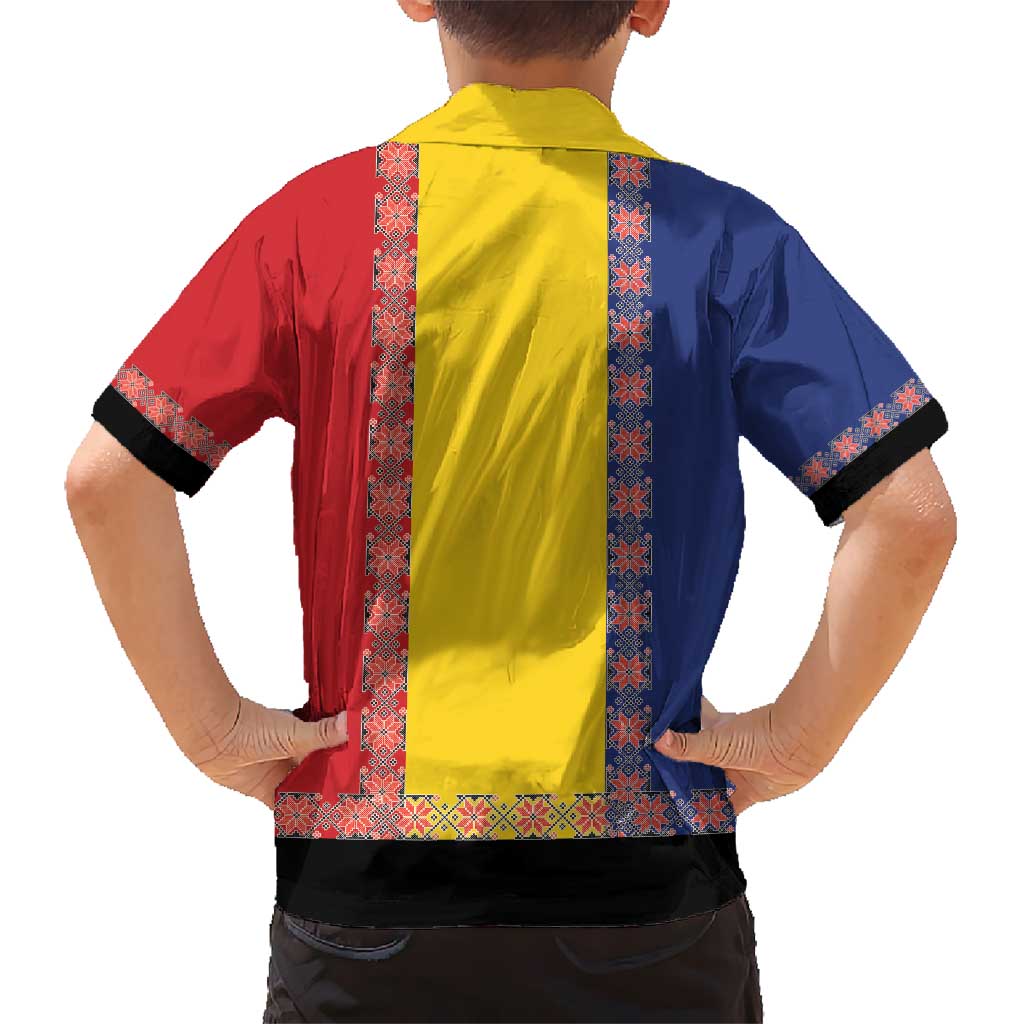 Romania National Flag Day 26th June Hawaiian Shirt Red Traditional Embroidery Patterns