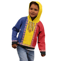 Romania National Flag Day 26th June Kid Hoodie Red Traditional Embroidery Patterns