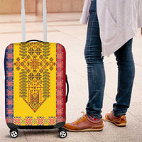 Romania National Flag Day 26th June Luggage Cover Red Traditional Embroidery Patterns