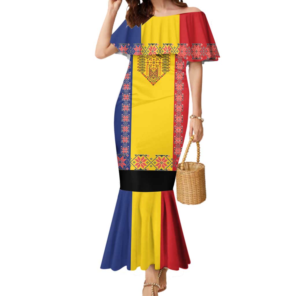 Romania National Flag Day 26th June Mermaid Dress Red Traditional Embroidery Patterns