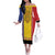 Romania National Flag Day 26th June Off The Shoulder Long Sleeve Dress Red Traditional Embroidery Patterns