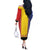 Romania National Flag Day 26th June Off The Shoulder Long Sleeve Dress Red Traditional Embroidery Patterns