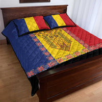 Romania National Flag Day 26th June Quilt Bed Set Red Traditional Embroidery Patterns