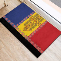 Romania National Flag Day 26th June Rubber Doormat Red Traditional Embroidery Patterns