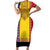 Romania National Flag Day 26th June Short Sleeve Bodycon Dress Red Traditional Embroidery Patterns