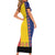Romania National Flag Day 26th June Short Sleeve Bodycon Dress Red Traditional Embroidery Patterns