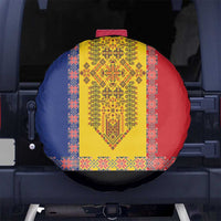 Romania National Flag Day 26th June Spare Tire Cover Red Traditional Embroidery Patterns