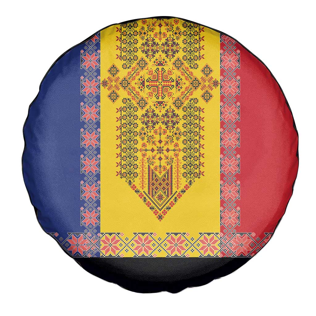 Romania National Flag Day 26th June Spare Tire Cover Red Traditional Embroidery Patterns