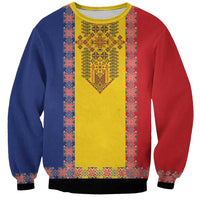 Romania National Flag Day 26th June Sweatshirt Red Traditional Embroidery Patterns