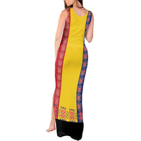 Romania National Flag Day 26th June Tank Maxi Dress Red Traditional Embroidery Patterns