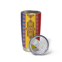 Romania National Flag Day 26th June Tumbler Cup Red Traditional Embroidery Patterns