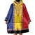 Romania National Flag Day 26th June Wearable Blanket Hoodie Red Traditional Embroidery Patterns