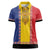 Romania National Flag Day 26th June Women Polo Shirt Red Traditional Embroidery Patterns