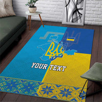 Personalized Crimean Tatar Flag Day Area Rug Ukraine Crimea Map