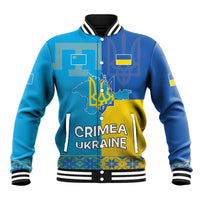Personalized Crimean Tatar Flag Day Baseball Jacket Ukraine Crimea Map