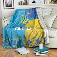 Personalized Crimean Tatar Flag Day Blanket Ukraine Crimea Map