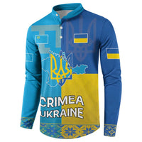 Personalized Crimean Tatar Flag Day Button Sweatshirt Ukraine Crimea Map