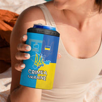 Personalized Crimean Tatar Flag Day 4 in 1 Can Cooler Tumbler Ukraine Crimea Map
