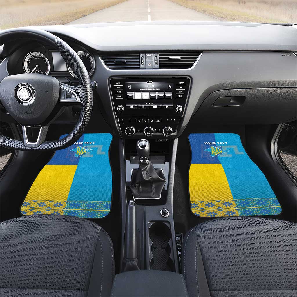 Personalized Crimean Tatar Flag Day Car Mats Ukraine Crimea Map