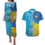 Personalized Crimean Tatar Flag Day Couples Matching Puletasi and Hawaiian Shirt Ukraine Crimea Map