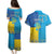 Personalized Crimean Tatar Flag Day Couples Matching Puletasi and Hawaiian Shirt Ukraine Crimea Map