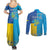 Personalized Crimean Tatar Flag Day Couples Matching Summer Maxi Dress and Long Sleeve Button Shirt Ukraine Crimea Map