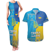 Personalized Crimean Tatar Flag Day Couples Matching Tank Maxi Dress and Hawaiian Shirt Ukraine Crimea Map