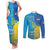 Personalized Crimean Tatar Flag Day Couples Matching Tank Maxi Dress and Long Sleeve Button Shirt Ukraine Crimea Map