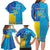 Personalized Crimean Tatar Flag Day Family Matching Long Sleeve Bodycon Dress and Hawaiian Shirt Ukraine Crimea Map
