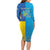 Personalized Crimean Tatar Flag Day Family Matching Long Sleeve Bodycon Dress and Hawaiian Shirt Ukraine Crimea Map