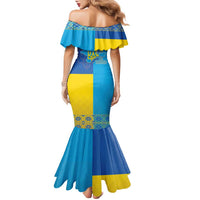 Personalized Crimean Tatar Flag Day Family Matching Mermaid Dress and Hawaiian Shirt Ukraine Crimea Map