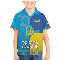 Personalized Crimean Tatar Flag Day Family Matching Mermaid Dress and Hawaiian Shirt Ukraine Crimea Map
