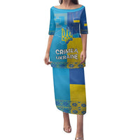 Personalized Crimean Tatar Flag Day Family Matching Puletasi and Hawaiian Shirt Ukraine Crimea Map