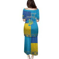 Personalized Crimean Tatar Flag Day Family Matching Puletasi and Hawaiian Shirt Ukraine Crimea Map