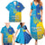 Personalized Crimean Tatar Flag Day Family Matching Summer Maxi Dress and Hawaiian Shirt Ukraine Crimea Map