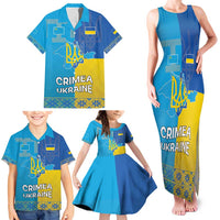 Personalized Crimean Tatar Flag Day Family Matching Tank Maxi Dress and Hawaiian Shirt Ukraine Crimea Map