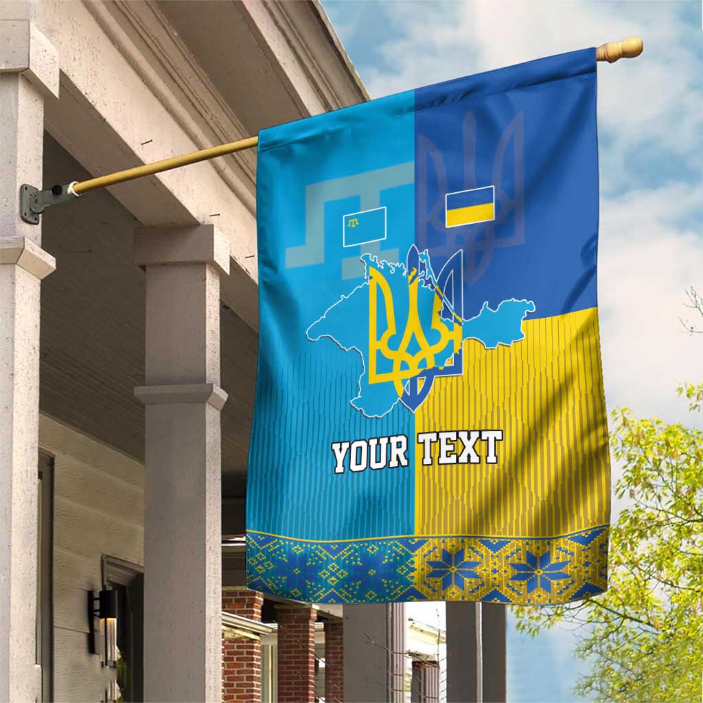 Personalized Crimean Tatar Flag Day Garden Flag Ukraine Crimea Map