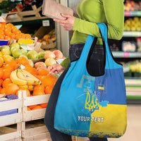 Personalized Crimean Tatar Flag Day Grocery Bag Ukraine Crimea Map
