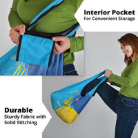 Personalized Crimean Tatar Flag Day Grocery Bag Ukraine Crimea Map