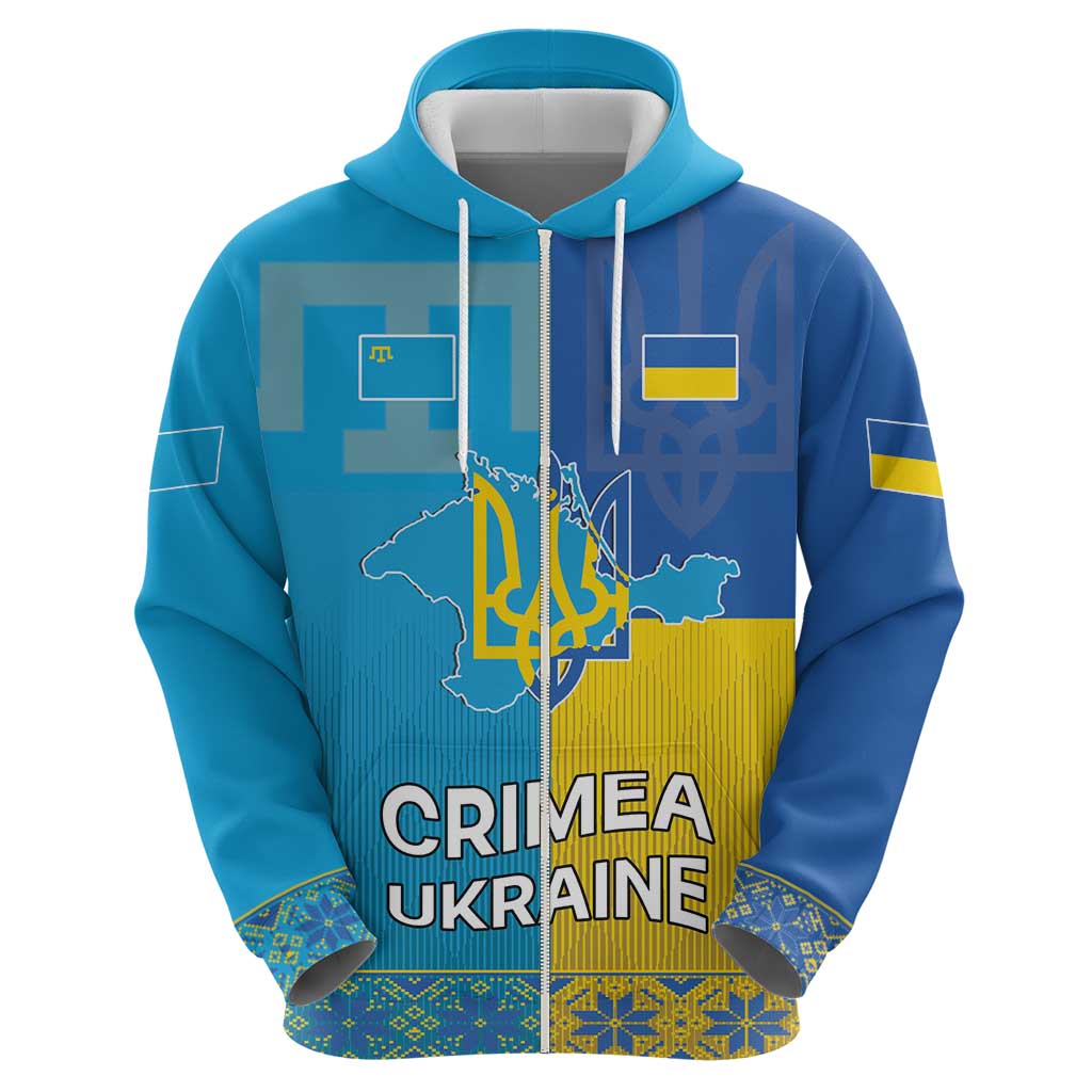 Personalized Crimean Tatar Flag Day Hoodie Ukraine Crimea Map